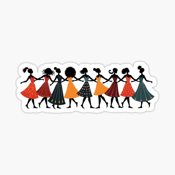 Item preview, Nine Ladies Dancing Cut-Out Stencil Retro Style 4 designed and sold by taiche.