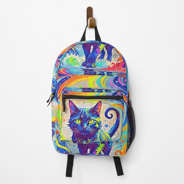 Item preview, Surreal Cat with Swirling Patterns designed and sold by blackhalt.