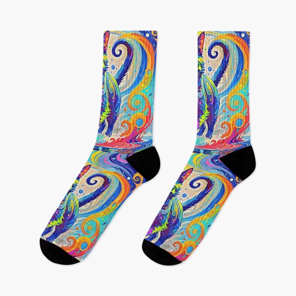 Item preview, Surreal Cat with Swirling Patterns designed and sold by blackhalt.