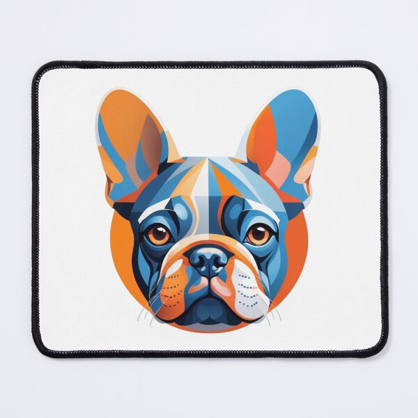 Item preview, Abstract and geometric representation of a French bulldog face designed and sold by jean-nicolas.