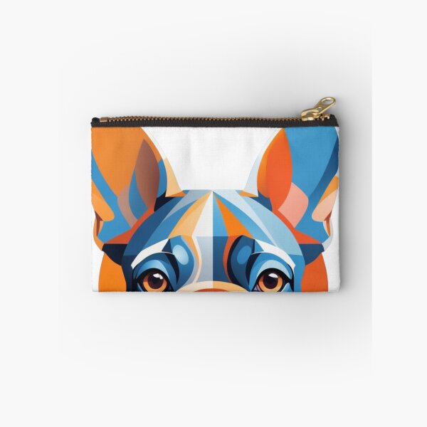 Item preview, Abstract and geometric representation of a French bulldog face designed and sold by jean-nicolas.