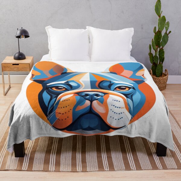 Item preview, Abstract and geometric representation of a French bulldog face designed and sold by jean-nicolas.