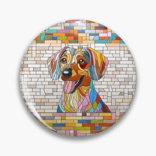 Item preview, Dachshund dog  - Doxie -colorful mosaic designed and sold by k9printart.