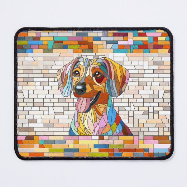 Item preview, Dachshund dog  - Doxie -colorful mosaic designed and sold by k9printart.