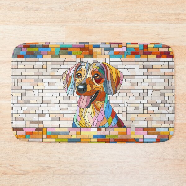 Item preview, Dachshund dog  - Doxie -colorful mosaic designed and sold by k9printart.