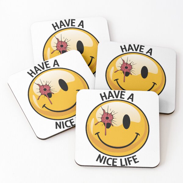 Item preview, "Have a Nice Life" Smiley Face Bullethole designed and sold by obviouslogic.