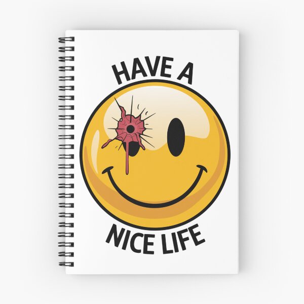 Item preview, "Have a Nice Life" Smiley Face Bullethole designed and sold by obviouslogic.