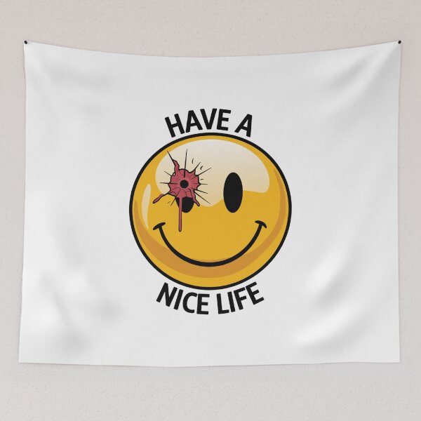 Item preview, "Have a Nice Life" Smiley Face Bullethole designed and sold by obviouslogic.
