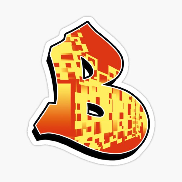 B - blocky Sticker