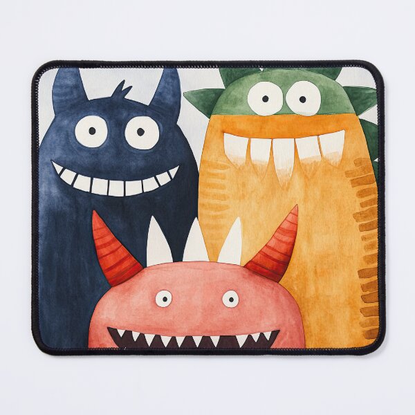 Item preview, Three Happy Monsters with Big Smiles designed and sold by WPCreator.