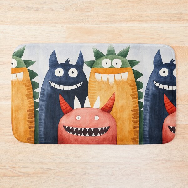 Item preview, Three Happy Monsters with Big Smiles designed and sold by WPCreator.