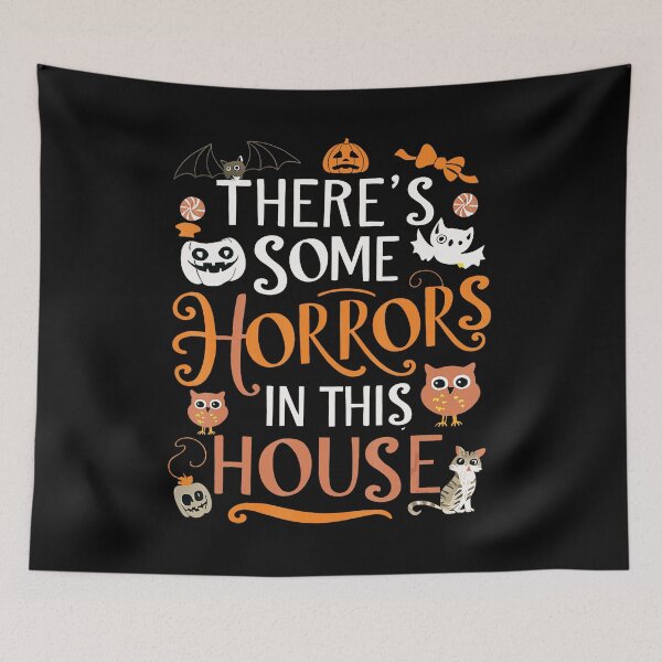 Item preview, There's Some Horrors In This House Funny Horror Cats Pumpkin  designed and sold by SavannalCronam.