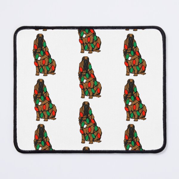 Item preview, Blood Hound Dog with Christmas Lights Wrapped Around Its Body – Festive and Adorable Design  Description: Get into the holiday spirit with our adorable Dog with Christmas Lights design! designed and sold by MrsCreative1.