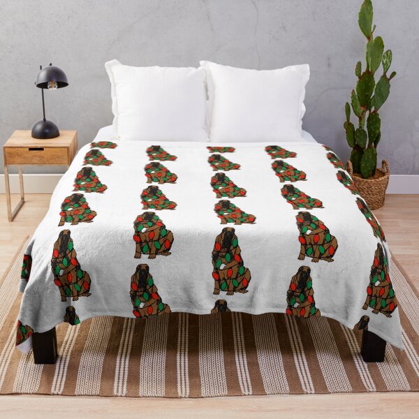 Item preview, Blood Hound Dog with Christmas Lights Wrapped Around Its Body – Festive and Adorable Design  Description: Get into the holiday spirit with our adorable Dog with Christmas Lights design! designed and sold by MrsCreative1.