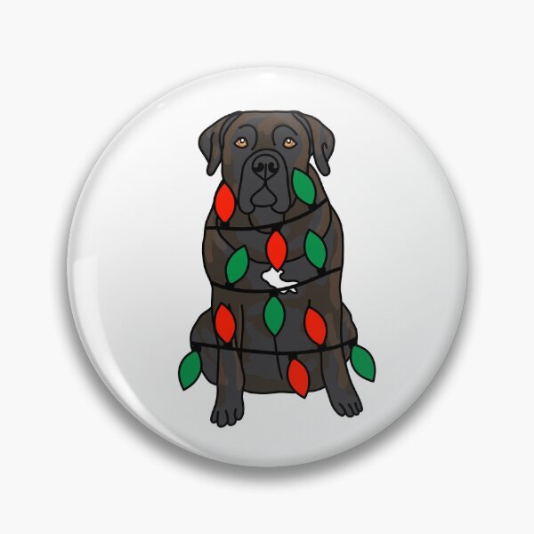 Item preview, Boerboel Black Dog with Christmas Lights Wrapped Around Its Body – Festive and Adorable Design  Description: Get into the holiday spirit with our adorable Dog with Christmas Lights design! designed and sold by MrsCreative1.