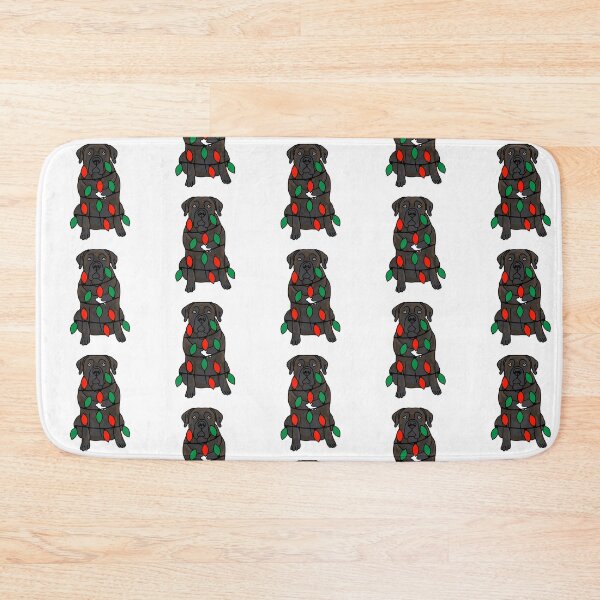 Item preview, Boerboel Black Dog with Christmas Lights Wrapped Around Its Body – Festive and Adorable Design  Description: Get into the holiday spirit with our adorable Dog with Christmas Lights design! designed and sold by MrsCreative1.