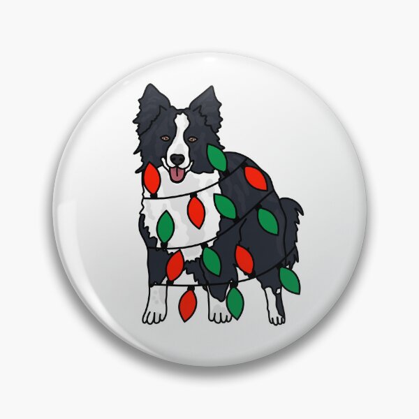 Item preview, Border Collie Black Dog with Christmas Lights Wrapped Around Its Body – Festive and Adorable Design  Description: Get into the holiday spirit with our adorable Dog with Christmas Lights design! designed and sold by MrsCreative1.