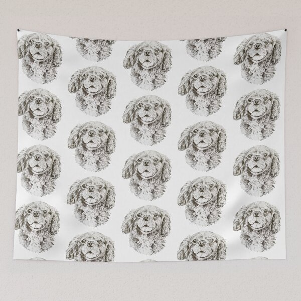 Item preview, Cavoodle Pencil Drawing designed and sold by Nicola Morgan.