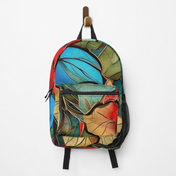 Item preview, Spring Vibe “Stained Glass” design - floral, leaves and colourful designed and sold by Chestnut Falls Studio.