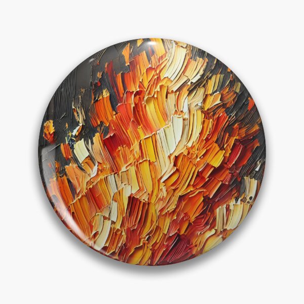 Item preview, Abstract Flames – Palette Knife Art in Vibrant Colors designed and sold by SakuraJapanArt.