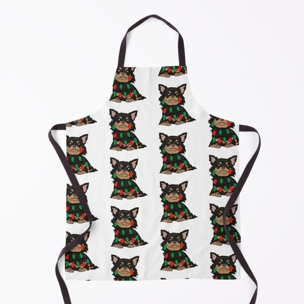 Item preview, Chihuahua Black Dog with Christmas Lights Wrapped Around Its Body – Festive and Adorable Design Description: Get into the holiday spirit with our adorable Dog with Christmas Lights design! designed and sold by MrsCreative1.