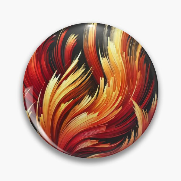 Item preview, Abstract Flames – Flowing Fire Palette Knife Art designed and sold by SakuraJapanArt.
