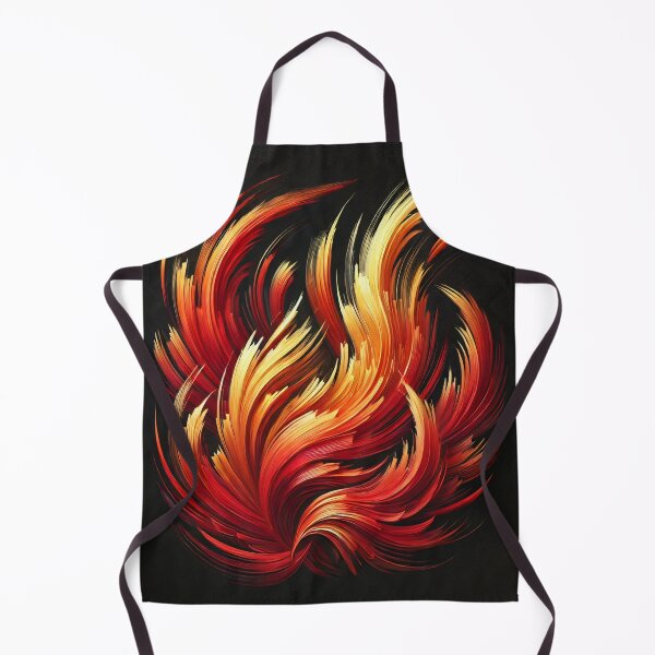 Item preview, Abstract Flames – Flowing Fire Palette Knife Art designed and sold by SakuraJapanArt.