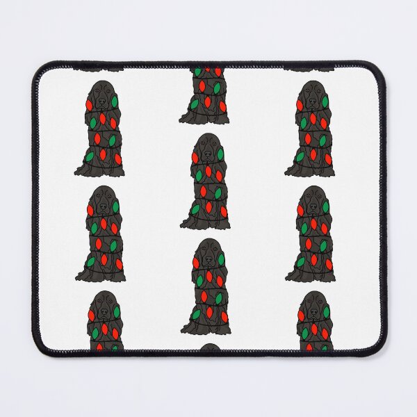 Item preview, Cocker Spaniel Black Dog with Christmas Lights Wrapped Around Its Body – Festive and Adorable Design  Description: Get into the holiday spirit with our adorable Dog with Christmas Lights design! designed and sold by MrsCreative1.