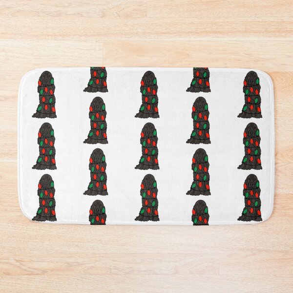 Item preview, Cocker Spaniel Black Dog with Christmas Lights Wrapped Around Its Body – Festive and Adorable Design  Description: Get into the holiday spirit with our adorable Dog with Christmas Lights design! designed and sold by MrsCreative1.
