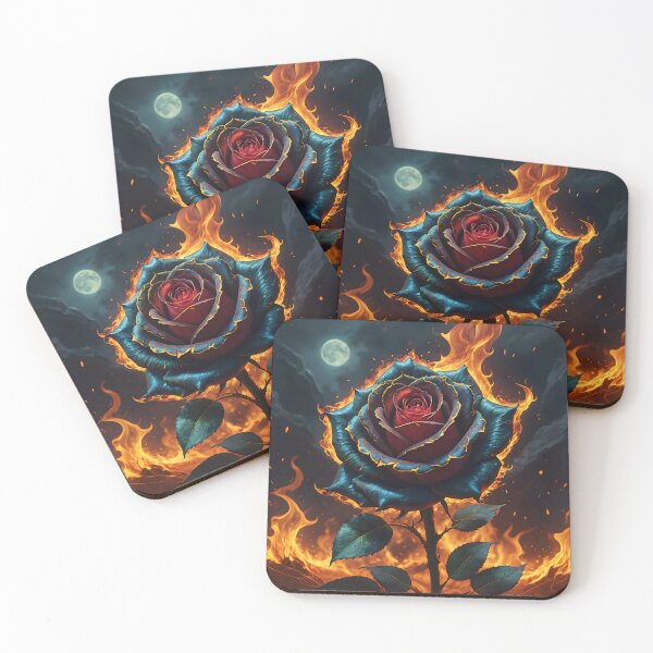 Item preview, A rose enveloped in flames designed and sold by Marcu Ioachim.