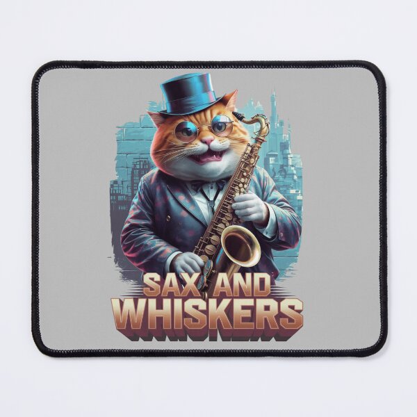 Item preview, Sax and whiskers - Saxophone cat designed and sold by JansenGS.