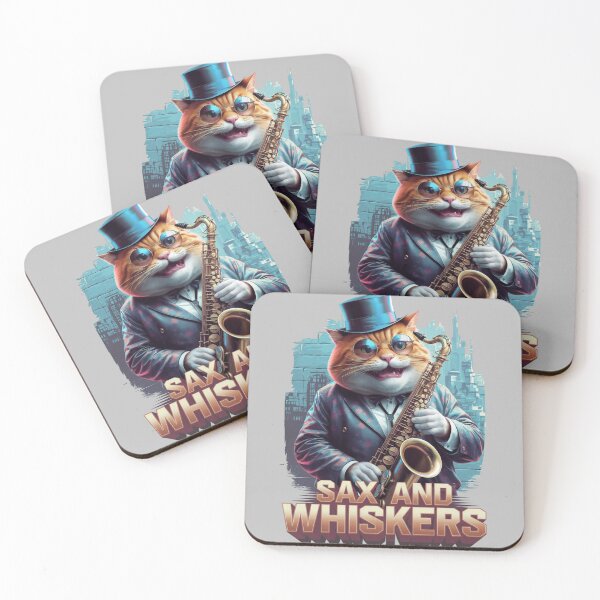 Item preview, Sax and whiskers - Saxophone cat designed and sold by JansenGS.