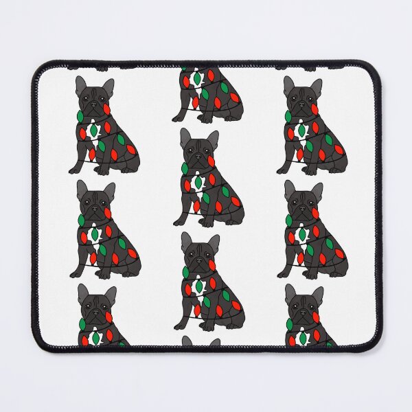 Item preview, French Bulldog Black Dog with Christmas Lights Wrapped Around Its Body – Festive and Adorable Design  Description: Get into the holiday spirit with our adorable Dog with Christmas Lights design! designed and sold by MrsCreative1.