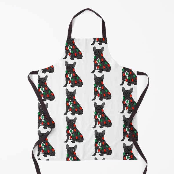 Item preview, French Bulldog Black Dog with Christmas Lights Wrapped Around Its Body – Festive and Adorable Design Description: Get into the holiday spirit with our adorable Dog with Christmas Lights design! designed and sold by MrsCreative1.