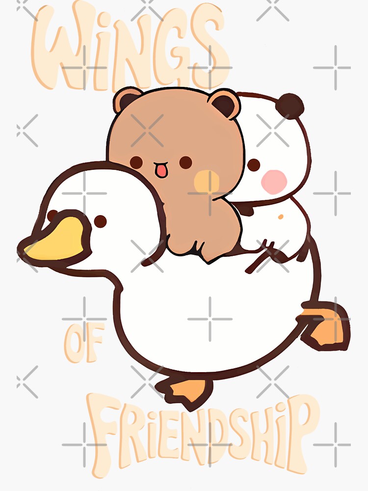 Bubu y Dudu Arte de dibujos animados de osos tiernos Ilustración kawaii  adorable Amigos animales caprichosos Diseño de dúo de osos juguetones 