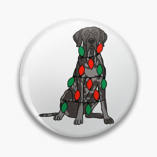 Item preview, Great Dane Black Shepherd Dog with Christmas Lights Wrapped Around Its Body – Festive and Adorable Design  Description: Get into the holiday spirit with our adorable Dog with Christmas Lights design! designed and sold by MrsCreative1.