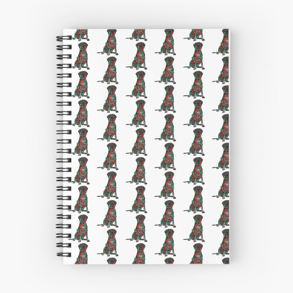 Item preview, Great Dane Black Shepherd Dog with Christmas Lights Wrapped Around Its Body – Festive and Adorable Design  Description: Get into the holiday spirit with our adorable Dog with Christmas Lights design! designed and sold by MrsCreative1.