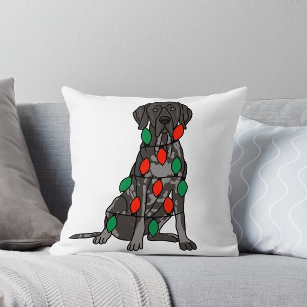 Item preview, Great Dane Black Shepherd Dog with Christmas Lights Wrapped Around Its Body – Festive and Adorable Design  Description: Get into the holiday spirit with our adorable Dog with Christmas Lights design! designed and sold by MrsCreative1.