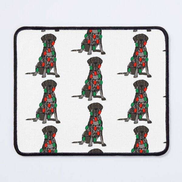 Item preview, Great Dane Black Shepherd Dog with Christmas Lights Wrapped Around Its Body – Festive and Adorable Design  Description: Get into the holiday spirit with our adorable Dog with Christmas Lights design! designed and sold by MrsCreative1.