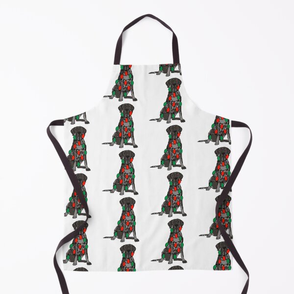 Item preview, Great Dane Black Shepherd Dog with Christmas Lights Wrapped Around Its Body – Festive and Adorable Design Description: Get into the holiday spirit with our adorable Dog with Christmas Lights design! designed and sold by MrsCreative1.