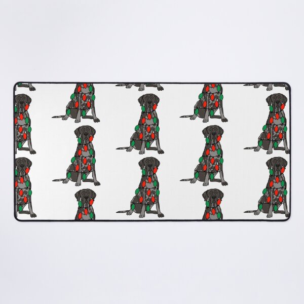 Item preview, Great Dane Black Shepherd Dog with Christmas Lights Wrapped Around Its Body – Festive and Adorable Design  Description: Get into the holiday spirit with our adorable Dog with Christmas Lights design! designed and sold by MrsCreative1.