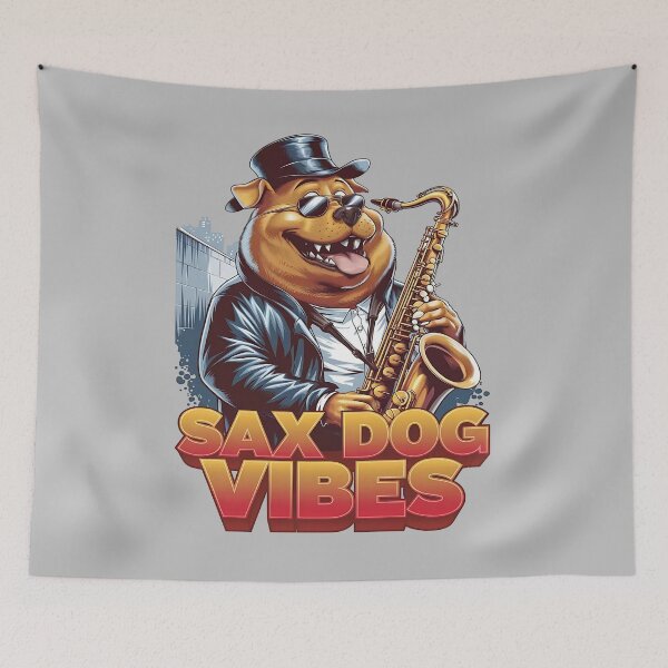 Item preview, Sax dog vibes - Saxophone dog designed and sold by JansenGS.