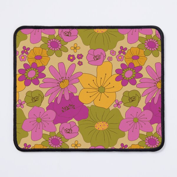 Item preview, Retro bold floral pattern designed and sold by Melanie Kelly.