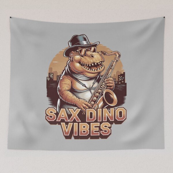 Artikelvorschau, Saxophon-Dino-Vibes - Saxophon-Dino entworfen und verkauft von JansenGS.