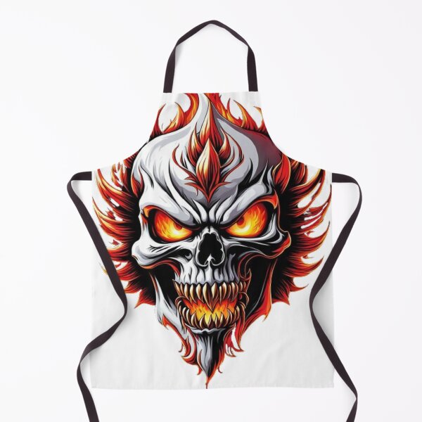Item preview, A flaming skull, its glowing eyes piercing the darkness designed and sold by CHRIST5000.