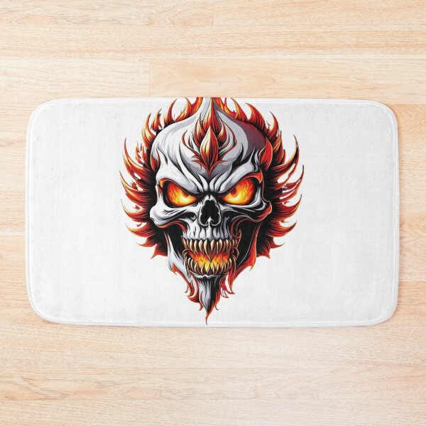 Item preview, A flaming skull, its glowing eyes piercing the darkness designed and sold by CHRIST5000.