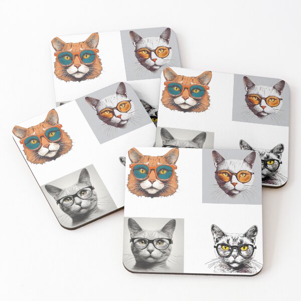 Item preview, Cat in Stylish Glasses Collection designed and sold by Tom-Johnson.