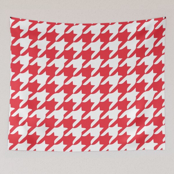 Item preview, a Kufiyah pattern Design with Red and white houndstooth pattern. designed and sold by HEMRO.