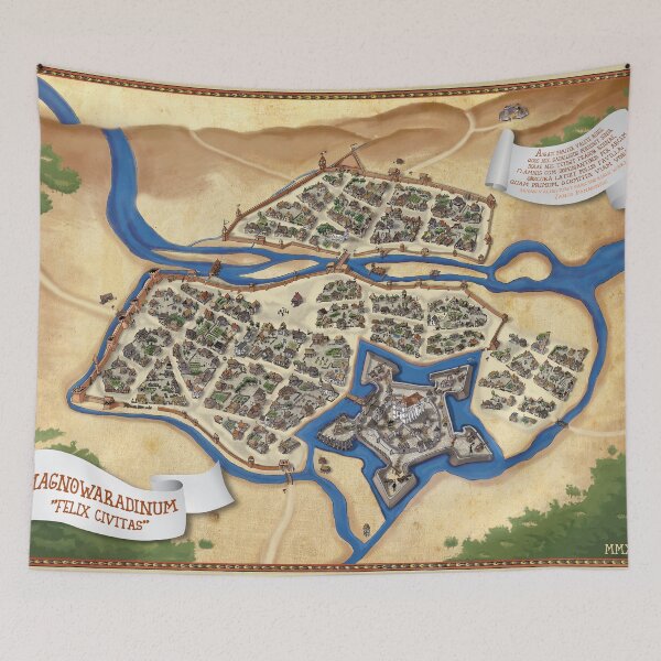 Item preview, Nagyvárad, Oradea pictorial map designed and sold by QatlasMap Shop.