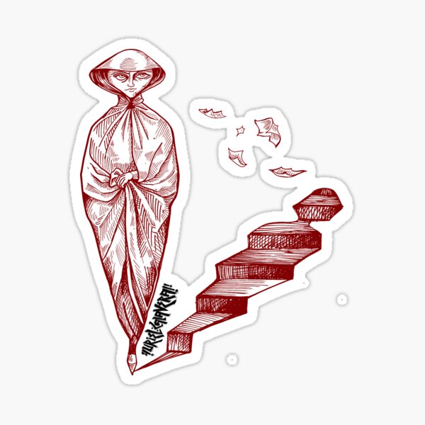 Item preview, red remedios varo ruptua lineart artwork designed and sold by UrielCalavera.